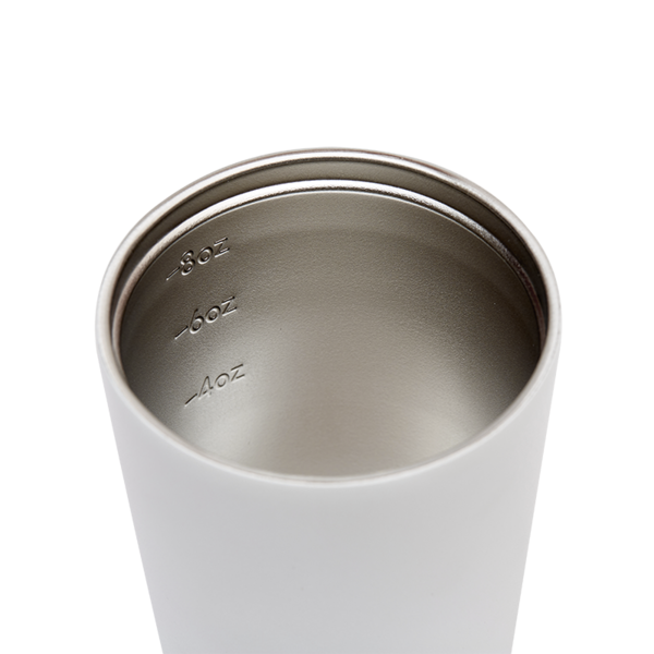 Made by Fressko Bino Sustainable Reusable Coffee Cup in Snow Color (8 Oz) 4Made by Fressko Bino Sustainable Reusable Coffee Cup in Snow Color (8 Oz) 4