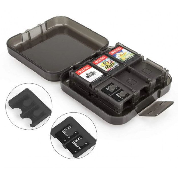 Mobilesteri Multi-compartments Game Storage Case for 24 Nintendo Switch Games in Black Color  (Black) 3