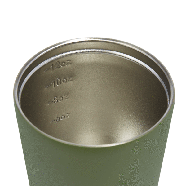 Made by Fressko Camino Sustainable Reusable Coffee Cup in Khaki Color (12 Oz) 3