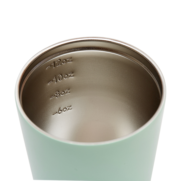 Made by Fressko Bino Sustainable Reusable Coffee Cup in Minti Color (8 Oz) 3Made by Fressko Bino Sustainable Reusable Coffee Cup in Minti Color (8 Oz) 4