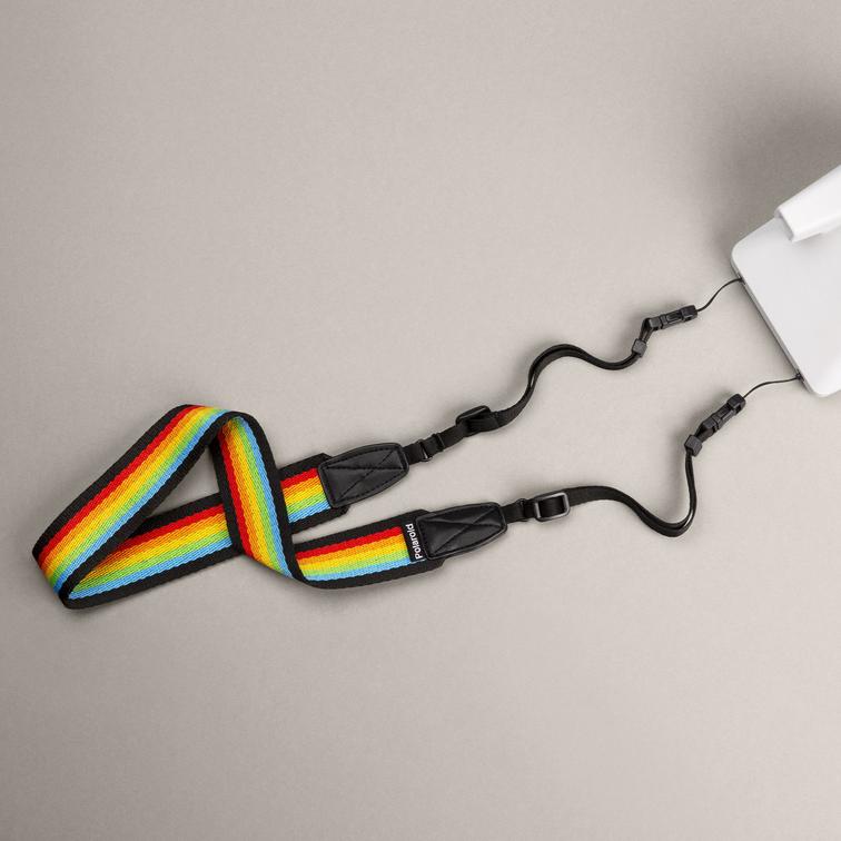 Polaroid Camera Strap ‑ Flat (Rainbow Black) 3