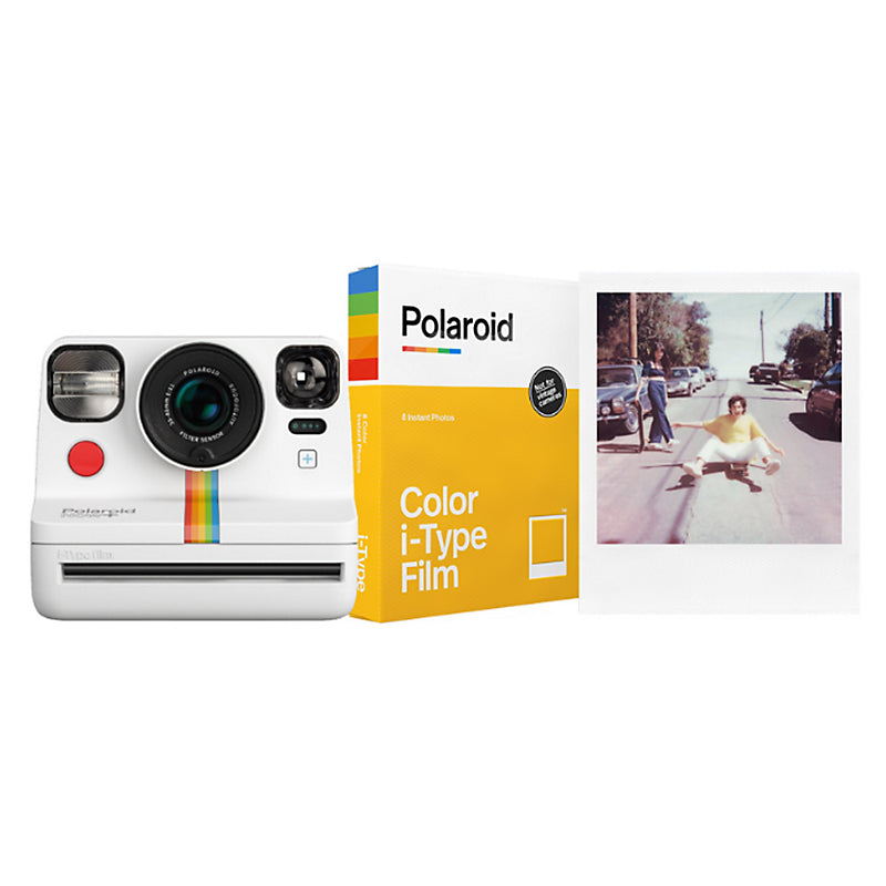 Polaroid Now+ i‑Type Instant Camera (White) Starter Kit