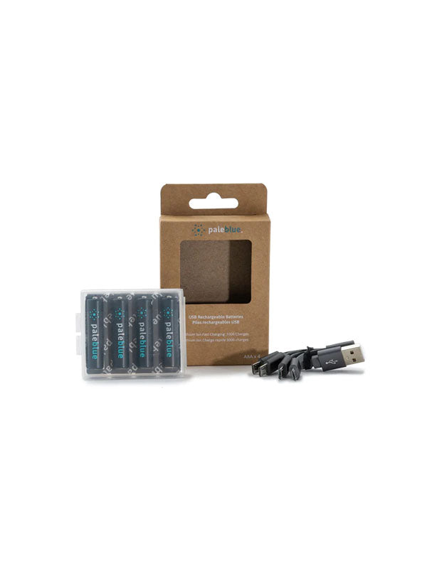 paleblue 4 Pack AAA USB Rechargeable Smart Batteries 2
